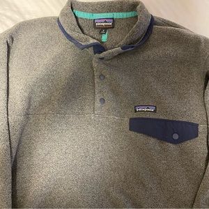Patagonia Mens Medium Fleece Quarter Button